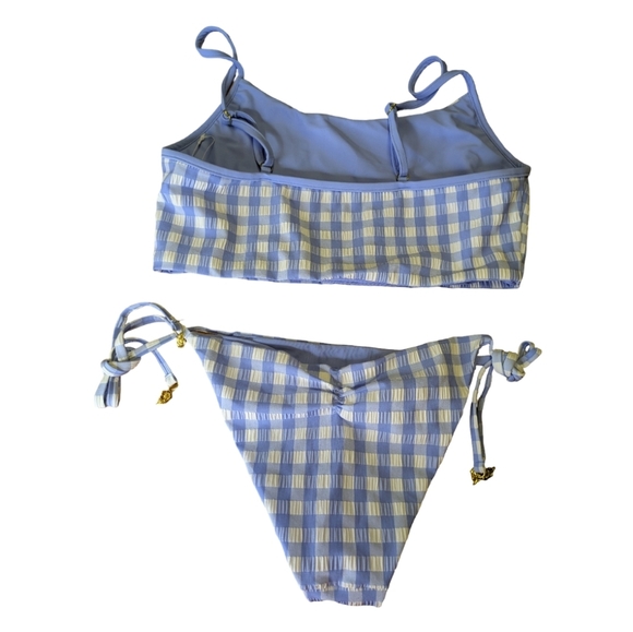 2/$25-Quintsoul Gingham Bikini Size Small NWOT Reversible Cami Top & Low Rise - Picture 4 of 13